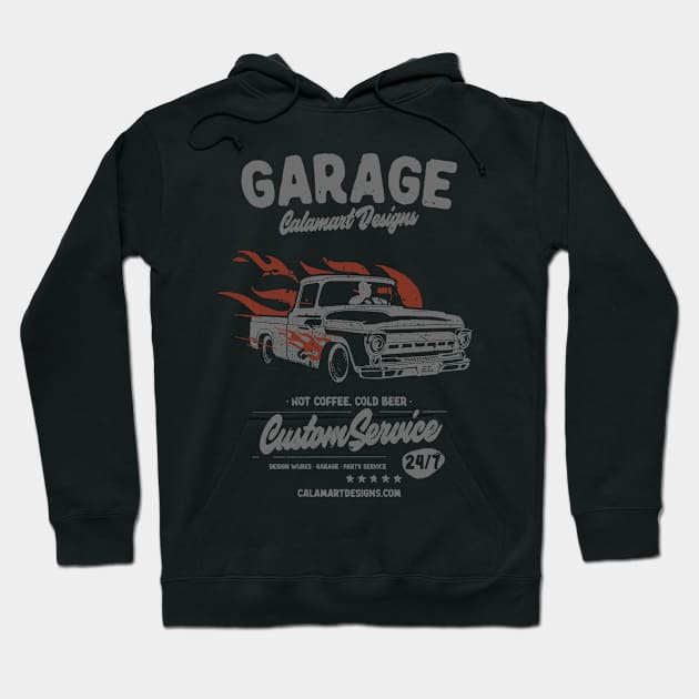 Garage Custom Service Hoodie by Calamart Designs